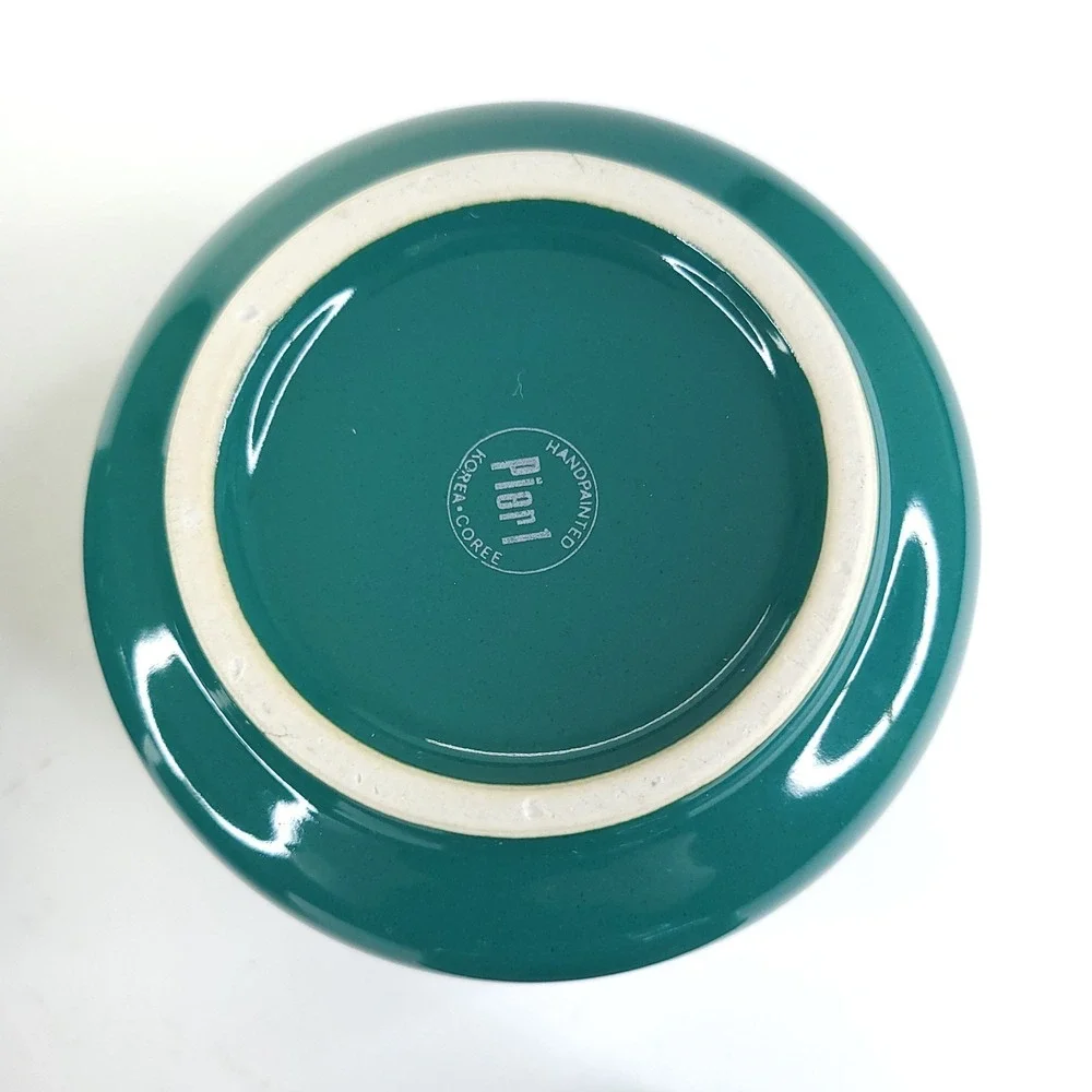 4x Pier 1 Imports Green Glazed Bowls Korea Small Rice or Dessert Replacement